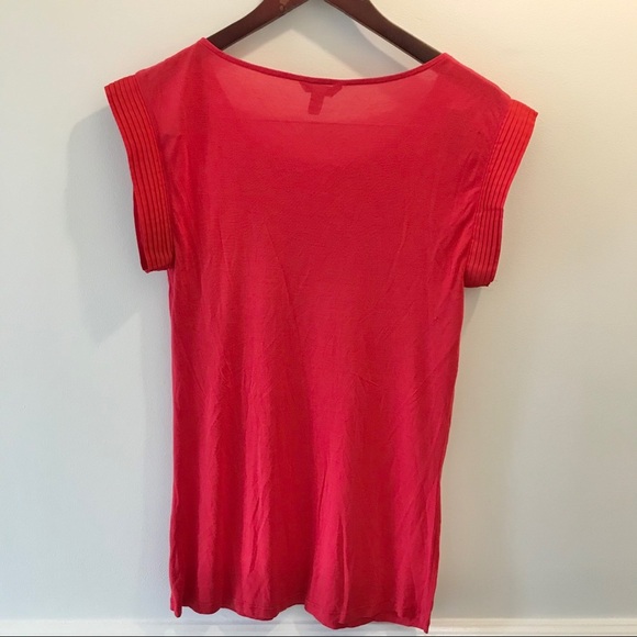 Ted Baker Red Ribbon Top 3 Medium Short Sleeves - Picture 2 of 7